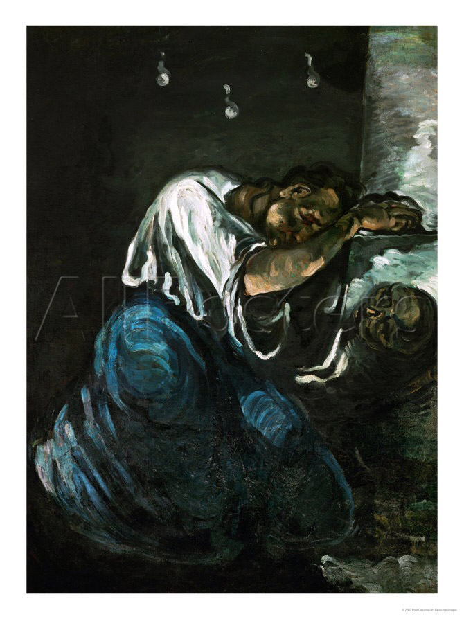 Mary Magdalene or Sorrow, circa 1869 - Paul Cezanne Painting